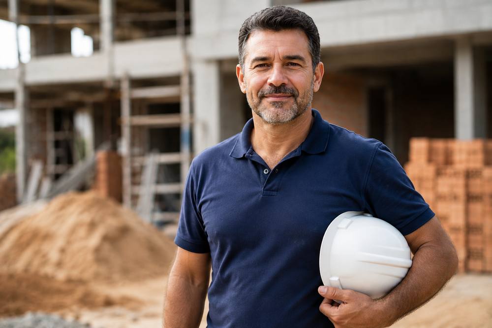 Responsável técnico da Arquiplan em obra
